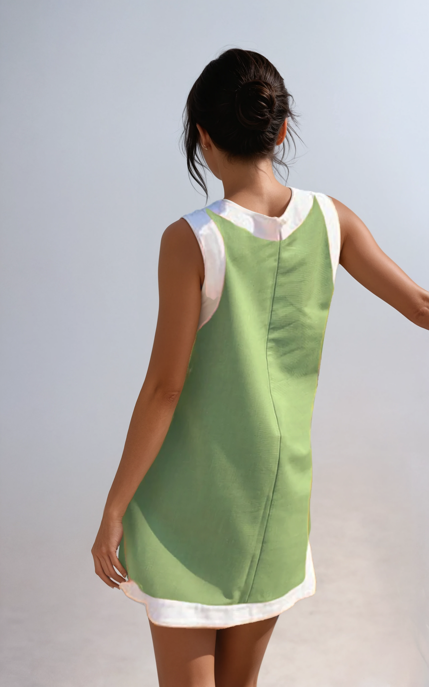 Minimalist High-Slit Colorblock Set with Shorts
