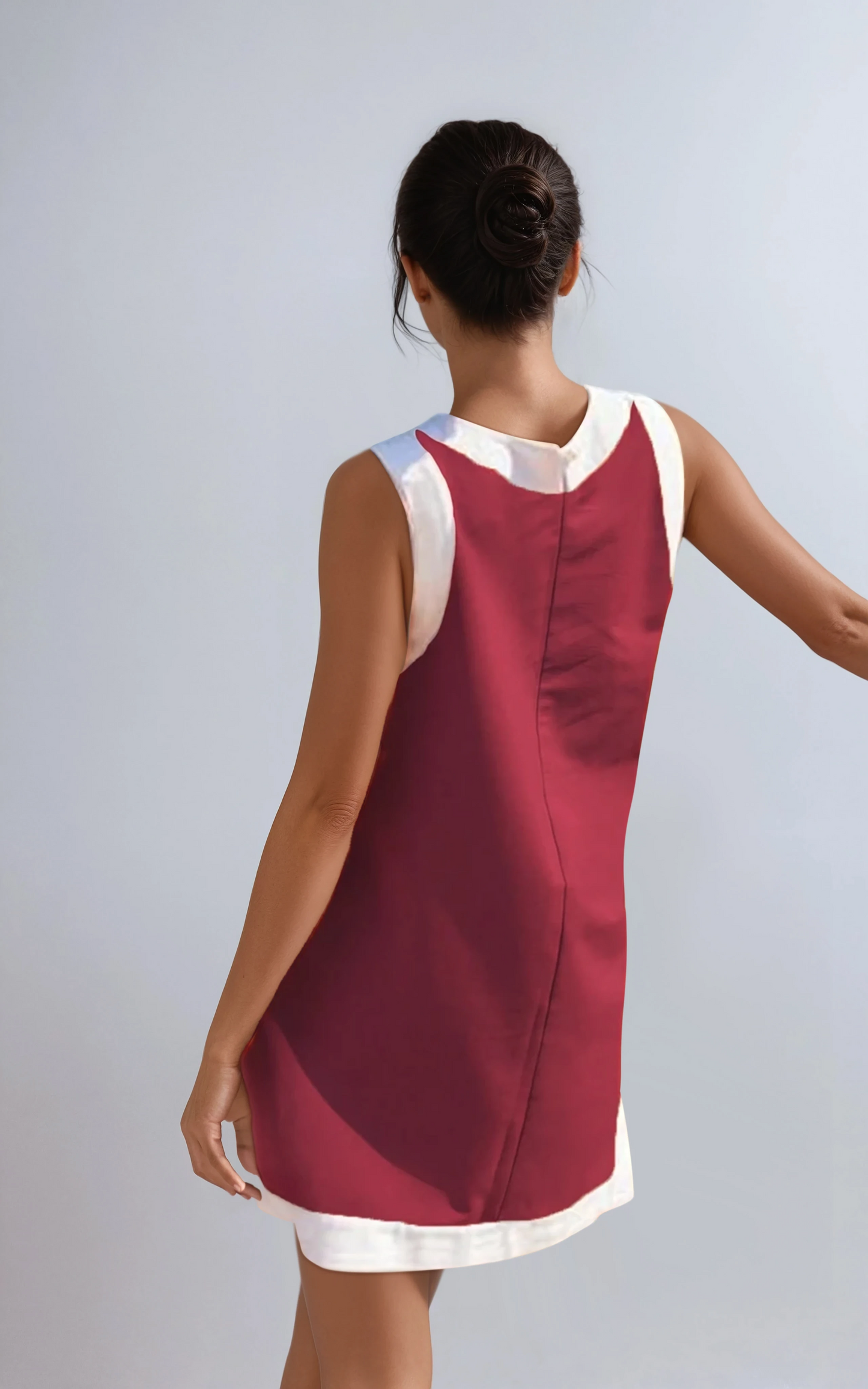 Minimalist High-Slit Colorblock Set with Shorts