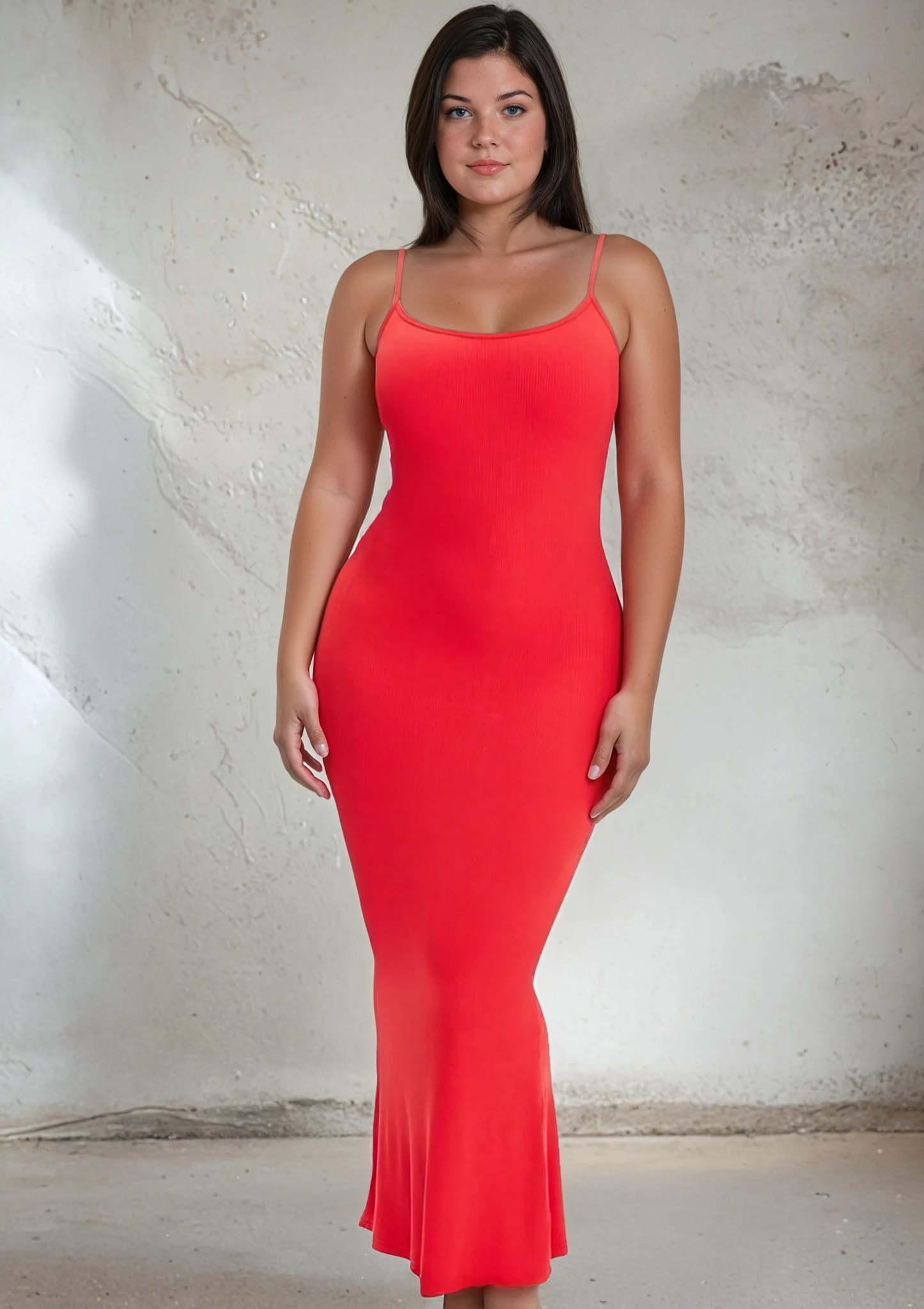 SecretSculpt Spaghettiband Midi-jurk