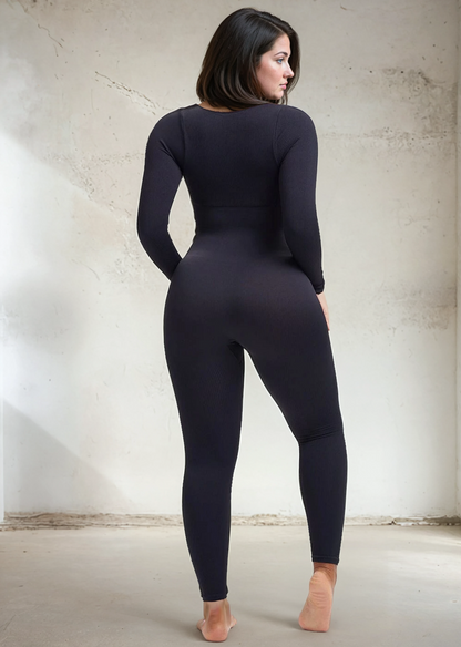 SnatchedKnit Jumpsuit met lange mouwen