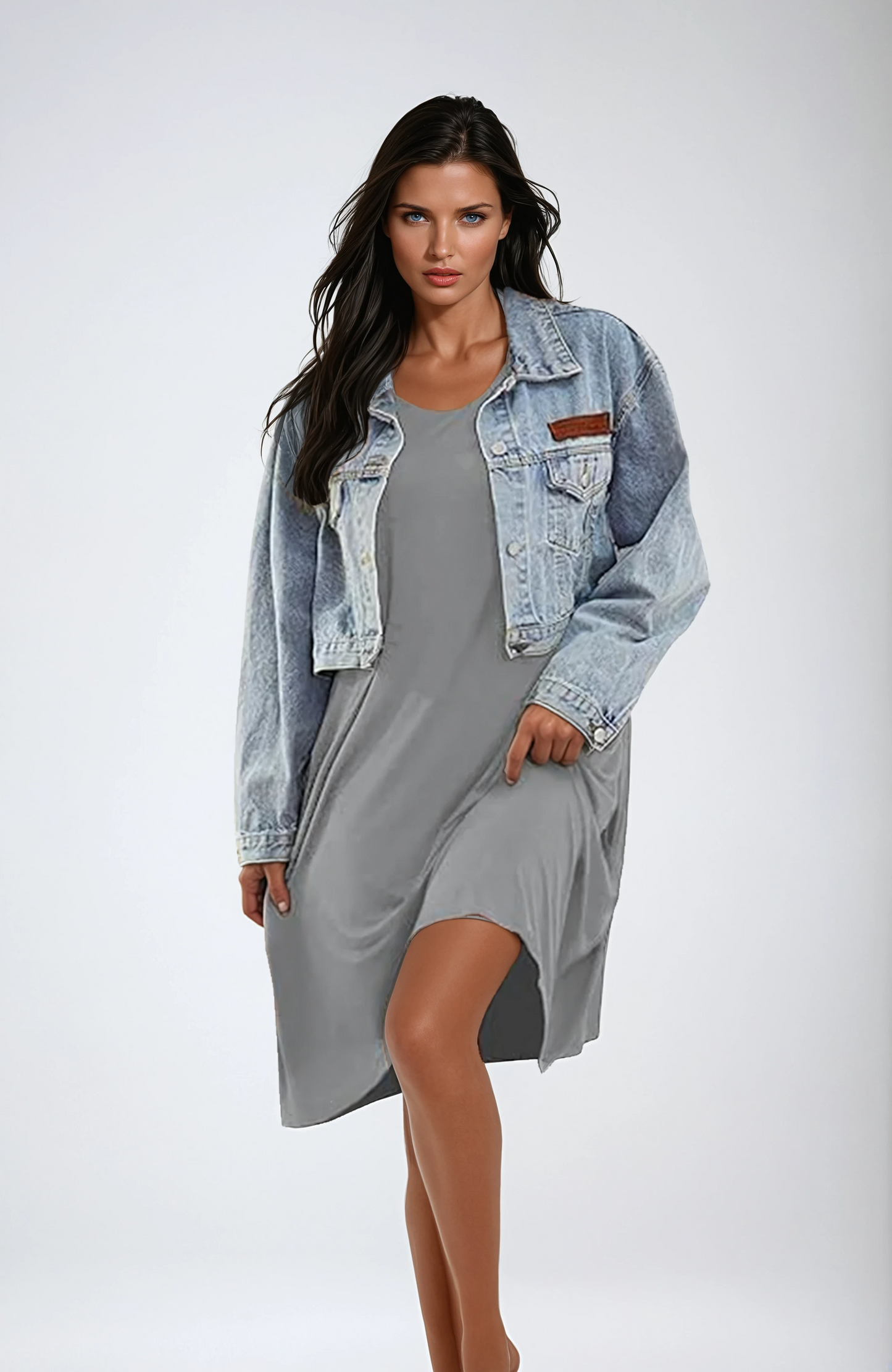 Missklara Plus-Size Oversized Nachtshirt met Zakken