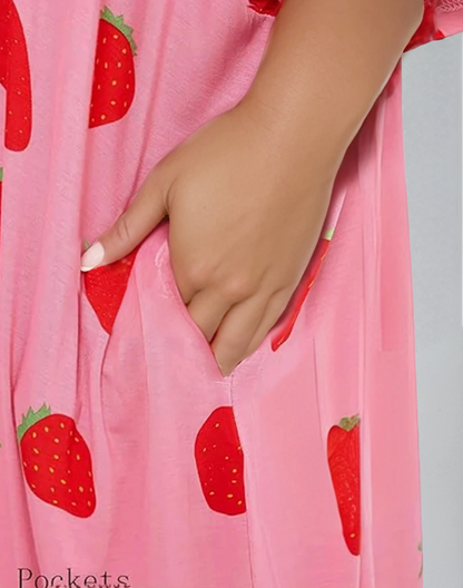 Missklara Plus-Size Oversized Nachtshirt met Zakken