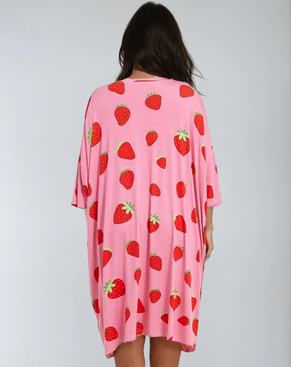 Missklara Plus-Size Oversized Nachtshirt met Zakken