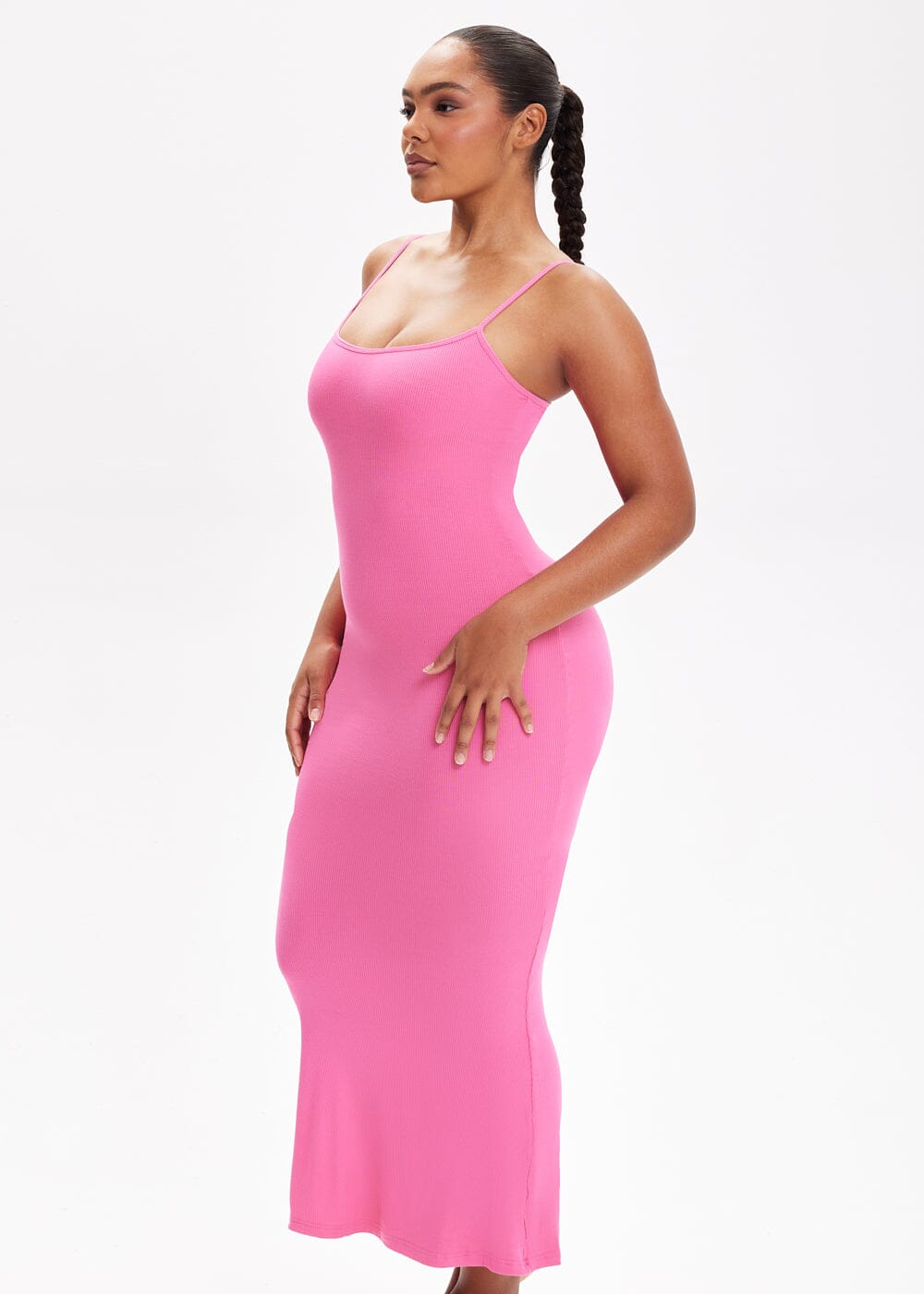 SecretSculpt Spaghettiband Midi-jurk