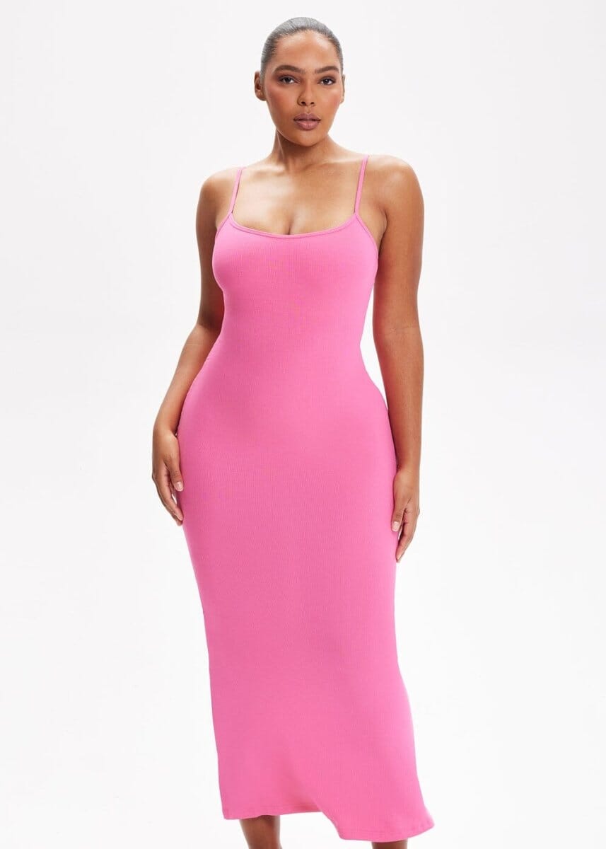 SecretSculpt Spaghettiband Midi-jurk