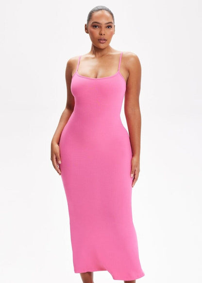 SecretSculpt Spaghettiband Midi-jurk