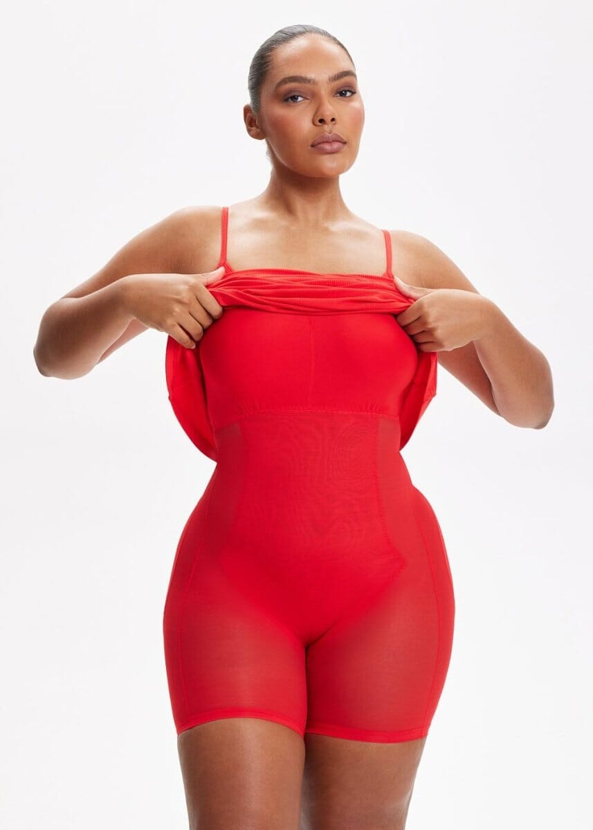 SecretSculpt Spaghettiband Midi-jurk