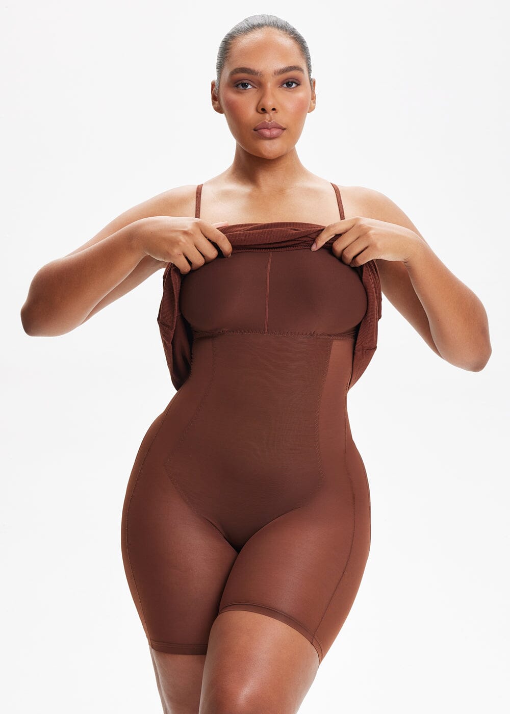 SecretSculpt Spaghettiband Midi-jurk